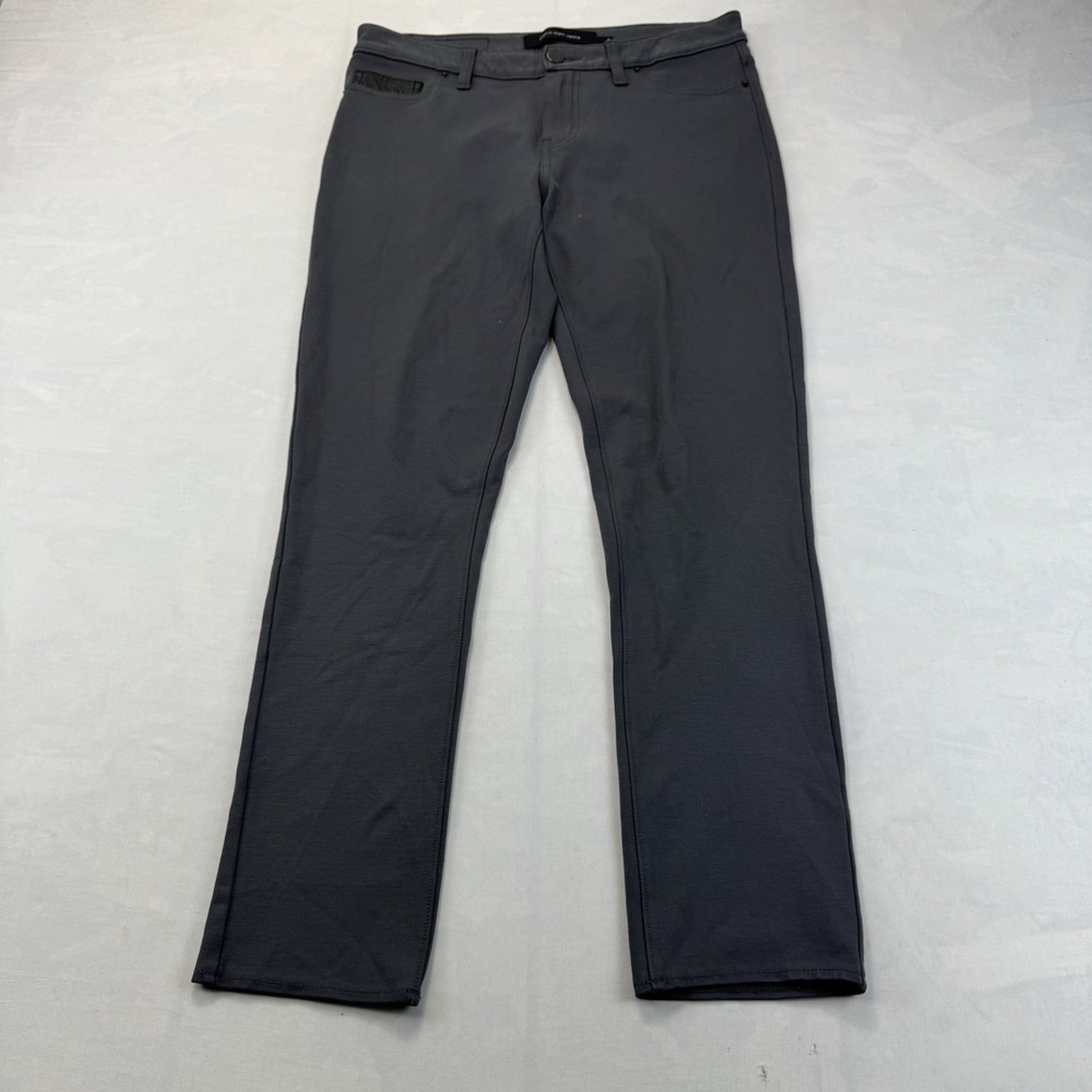 Calvin Klein Jeans Womens Pants Size 10 Gray Straight Leg Stretch Casual